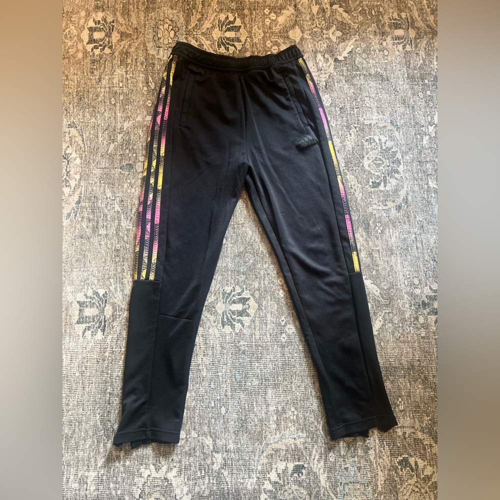 adidas TIRO PANTS Joggers with Pink and Yellow Accents 13/14Y